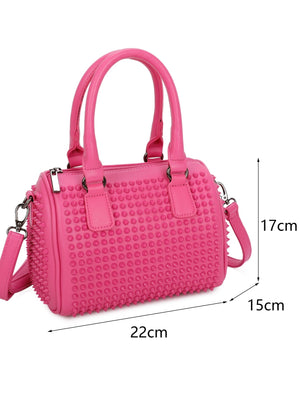 
            
                Load image into Gallery viewer, CHICAGO - PINK STUDDED MINI SPORT BAG
            
        