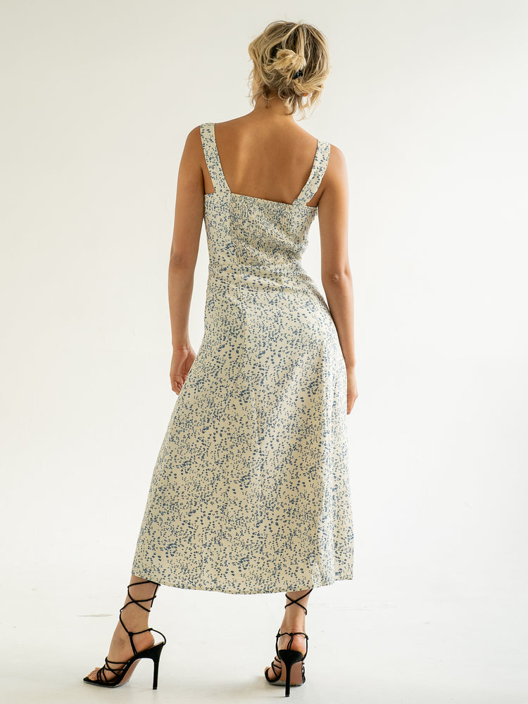 
            
                Load image into Gallery viewer, Tinna - Ivory Ditsy Floral Dress
            
        