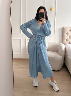 
            
                Load image into Gallery viewer, KADY - WRAP MAXI DRESS IN BABY BLUE
            
        